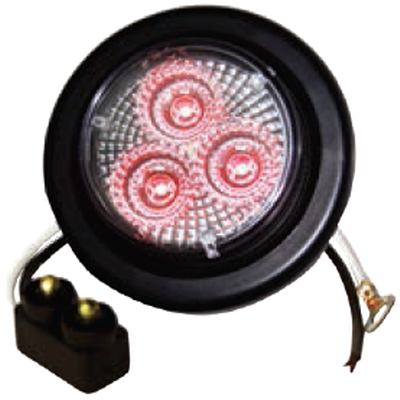 RED CLEAR, 2" MARKER LIGHT 3 LED KIT