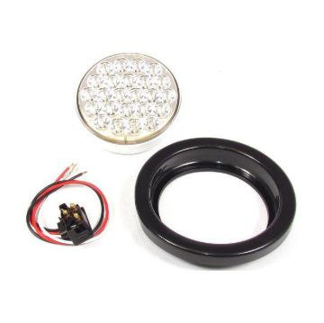 AMBER CLEAR, 4" DIA. 24 LED SEALED 12 V. KIT