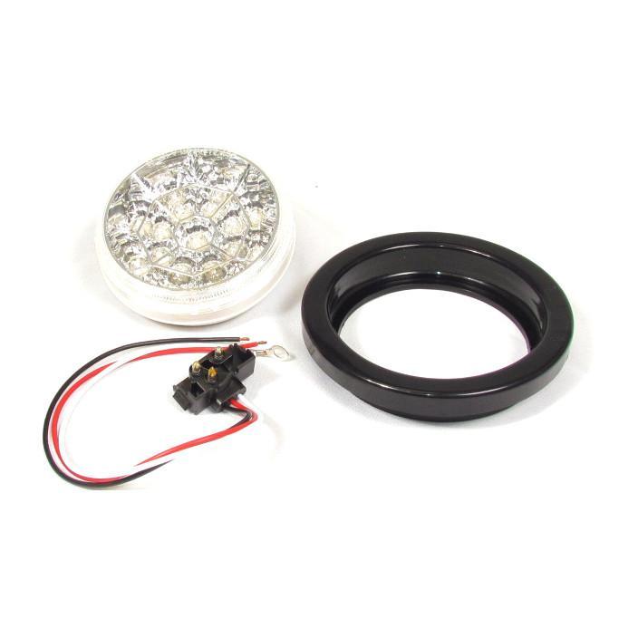 RED CLEAR, 4" DIA. 17 LED CHROMED REFLECTOR SEALED KIT