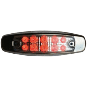 RED CLEAR OVAL MARKER LIGHT 10 LED