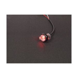 3/4" ROUND MARKER LIGHT 1 LED RED CLEAR LENS W/ GROMMET & CABLE