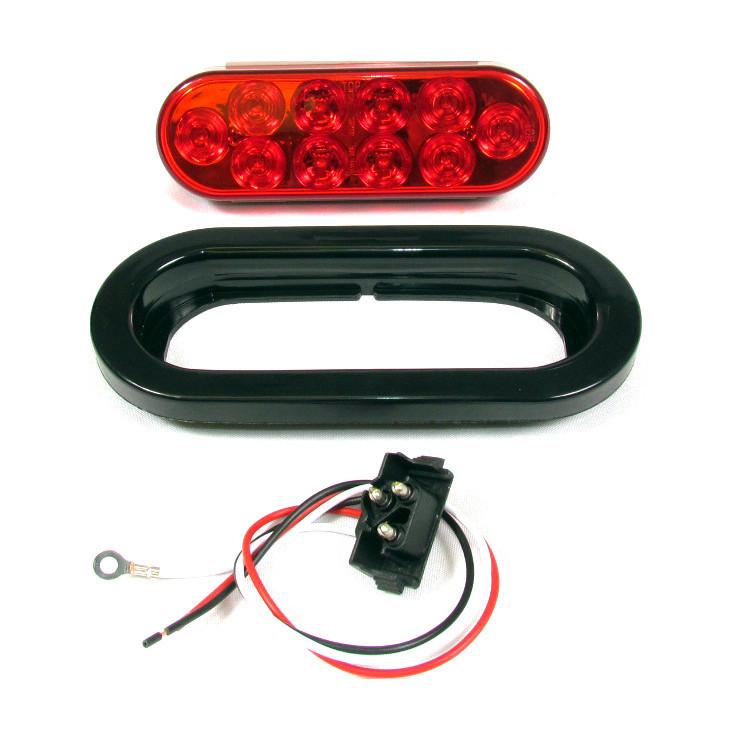 RED, OVAL MARKER LIGHT LED KIT