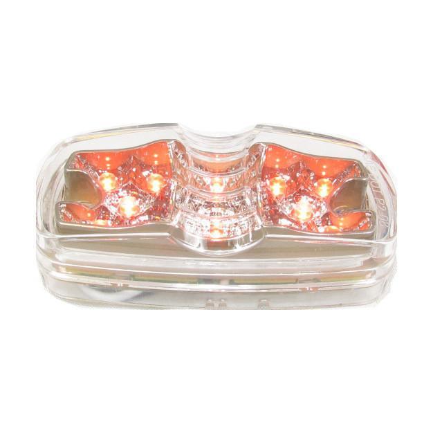 RED CLEAR, DOUBLE, SIDE MARKER LIGHT 12 LED