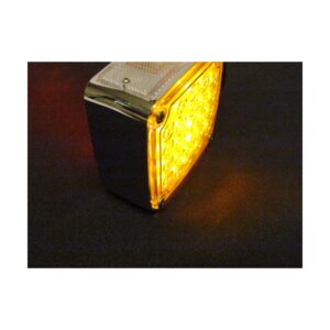 SQUARE CLEAR,CHROME TURN SIGNAL LAMP LED (R)