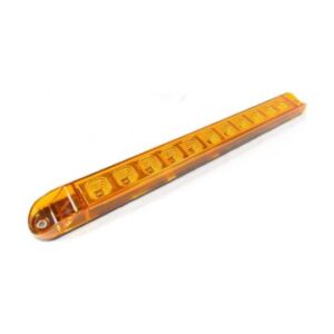 AMBER, 11 LED LIGHT BAR INNER CHROME REFLECTOR
