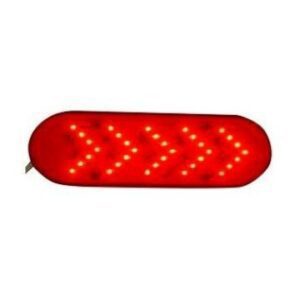RED ARROW OVAL SEQUENTIAL MARKER LIGHT 35 LED
