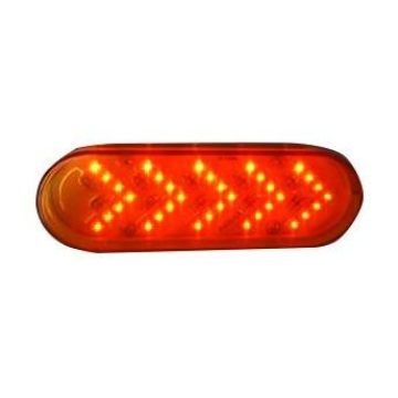 AMBER ARROW OVAL SEQUENTIAL MARKER LIGHT 35 LED