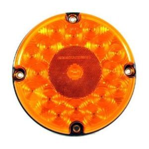 AMBER, 7IN DIA. 17 LED BUS LIGHT 12 VOLT