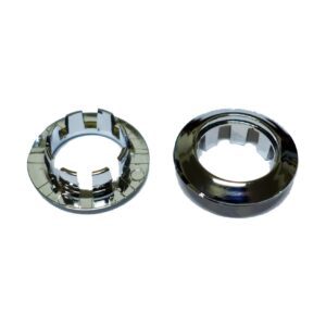 0.75†round chromed flange, ABS, chrome-plated.