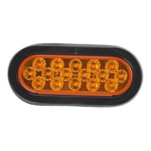 6â€ Oval Amber, 16 SQ LED, 12 Volts, w / grommet