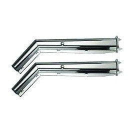 MUD FLAP HANGER CHROME 45 DEGREE ANGLE 2-1/2" SPACING BETWEEN BOLTS. SOLD BY PAIR