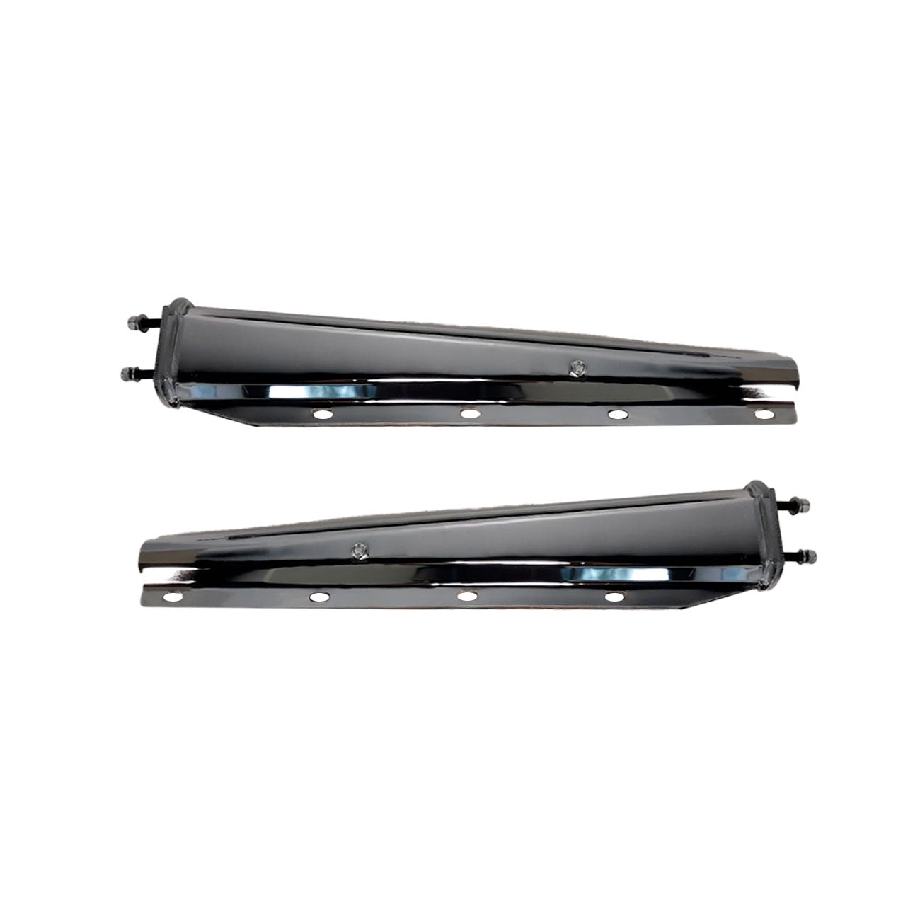 MUD FLAP HANGER STRAIGHT 2-1/2" SPACING BETWEEN BOLT. CHROME SOLD BY PAIR