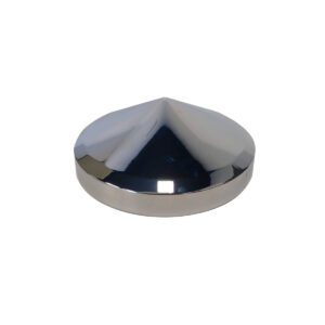 POINTED CHROME REAR HUB CAP 8-1/2"