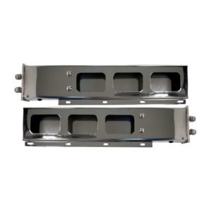 CHROME SPRING LOADED 2 PIECES LIGHT BAR WITH RECTANGULAR CUT OUT 6"X30"X2.25"