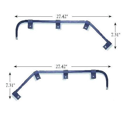 MUD FLAP HANGER ANGLED STEEL BY PAIR