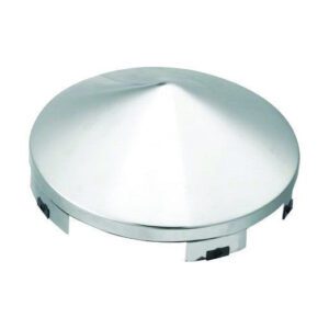 POINTED CHROME FRONT HUB CAP 6 MULTI-NOTCH CUT OUT 8-23/32