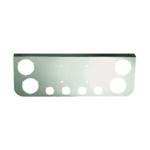 REAR LIGHT PANEL WITH ROUND CUTOUTS CHROME
